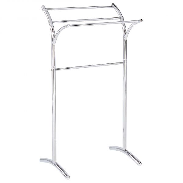Beliani Suporte para Toalha Yopal de Aço Prateado 51x37x91
