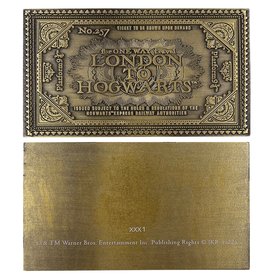 Harry Potter Limited Edition Replica Hogwarts Express Train Ticket