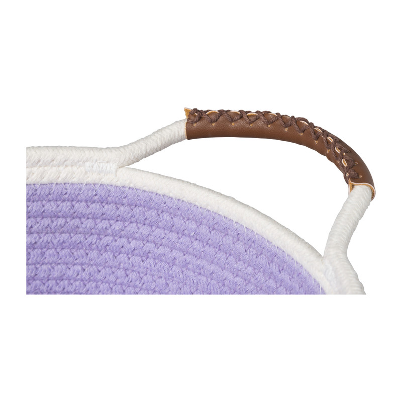 Mand colors laag - lila/wit - ø27x9 cm