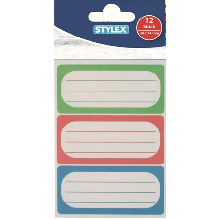 Stylex Buchetiketten 34 x 74 mm, 12 Stück