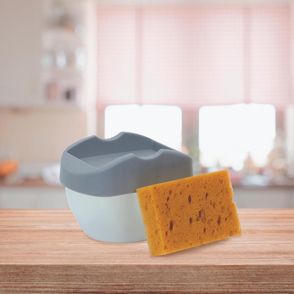 DISTRIBUTEUR DE SAVON PORTE EPONGE
