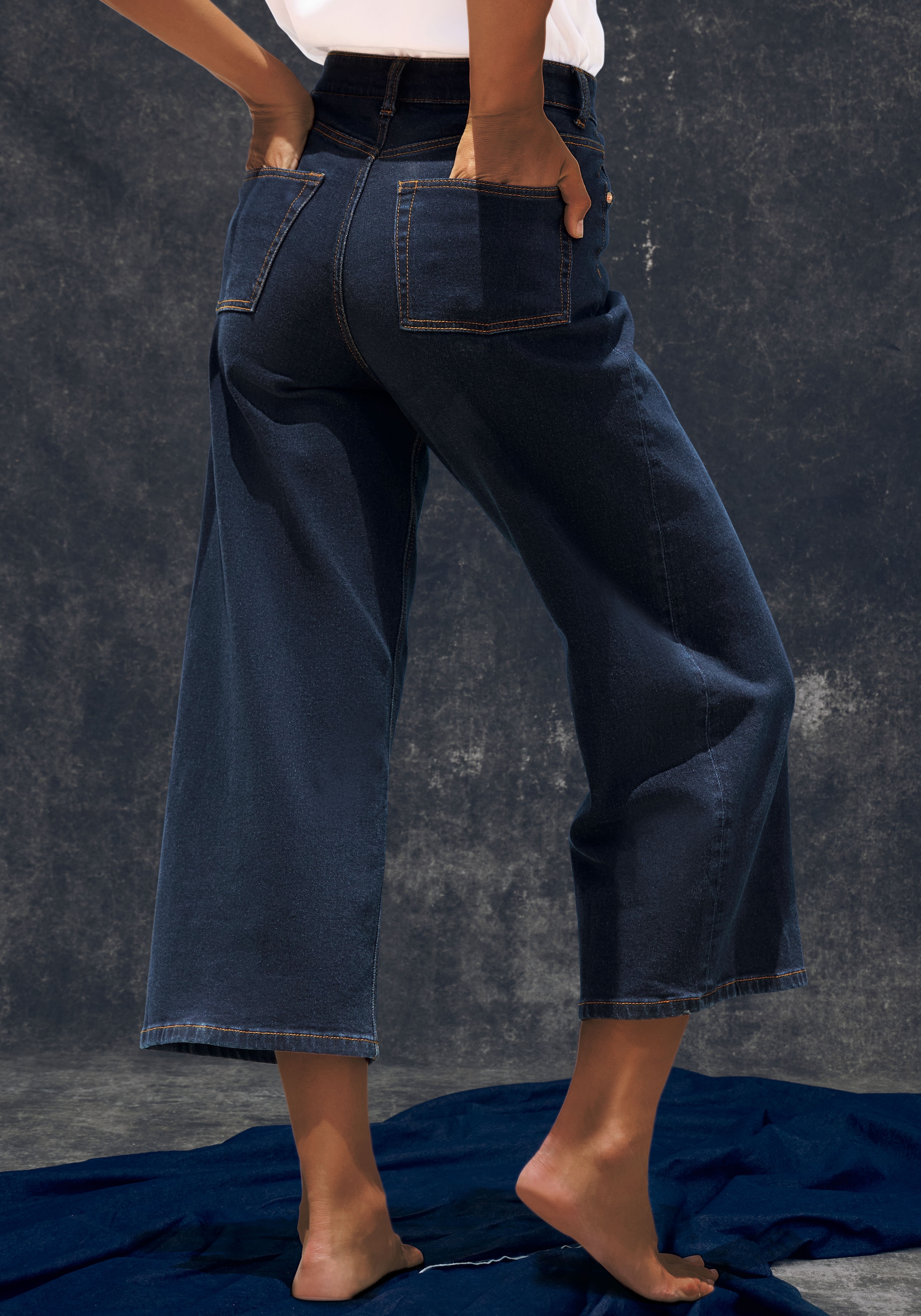 LASCANA 7/8-Jeans , aus Baumwoll-Denim, Straight-Leg
