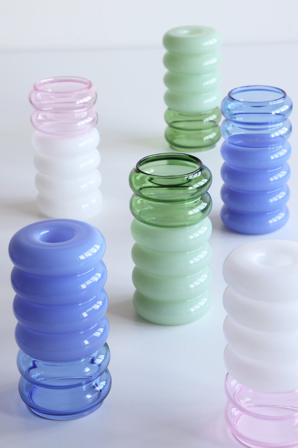 Design Letters  Bubble 2-in-1 vase & lysestage, grøn - H13,5 cm