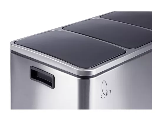 Poubelle à pédale 54L en inox
