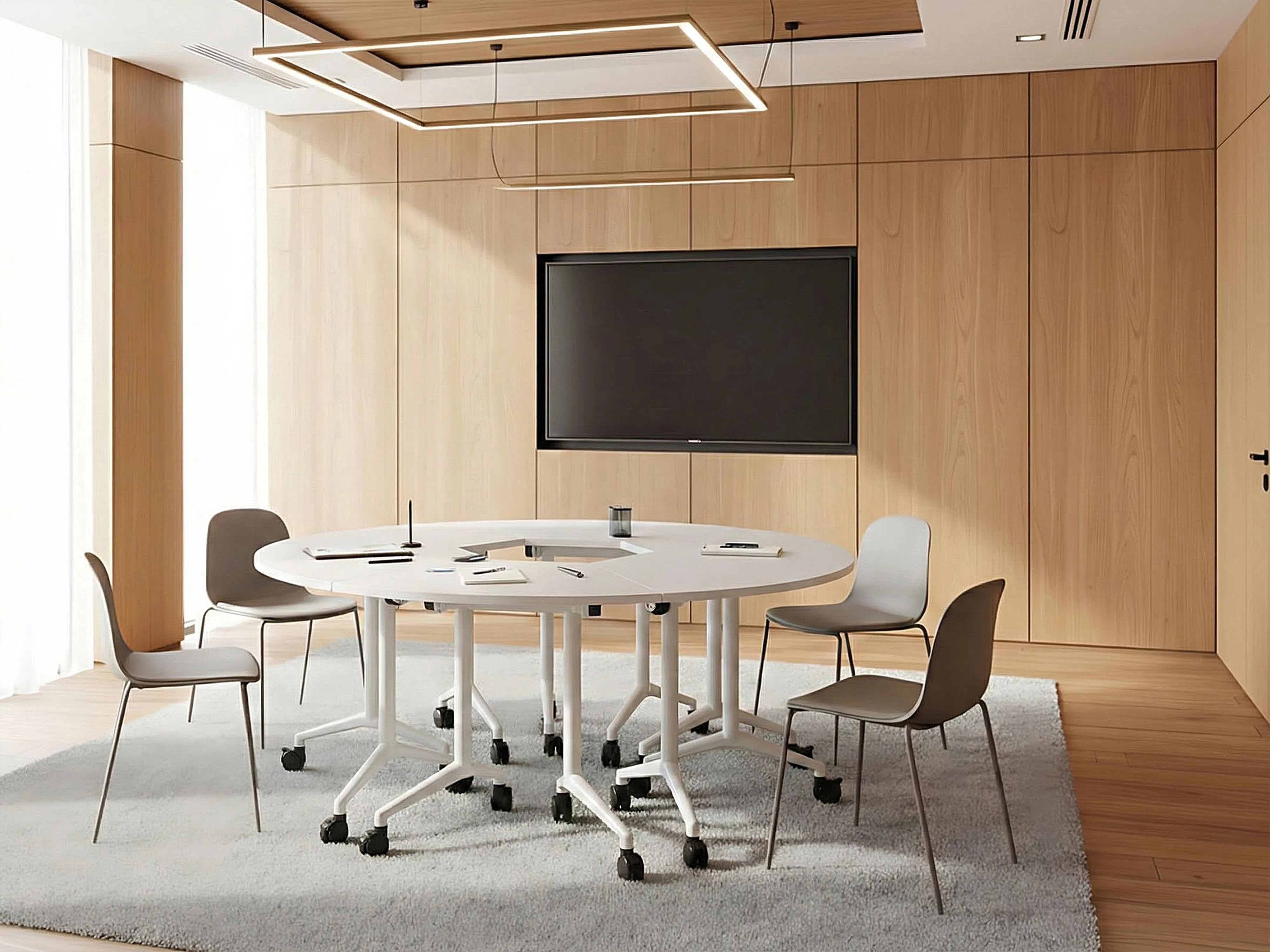 Opvouwbare hoekbureau-module CAVI Wit 90 cm 64 cm