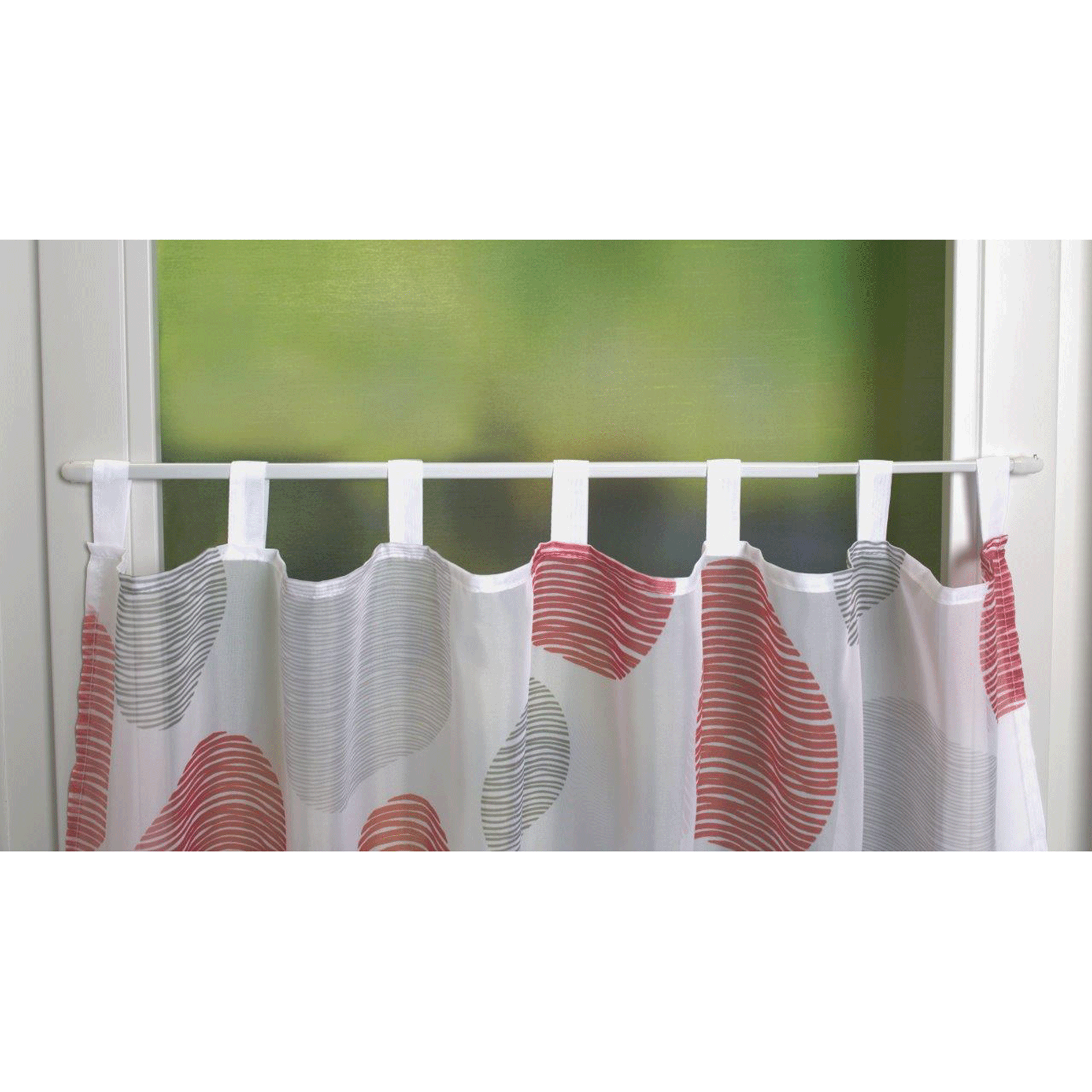 Vitragenstangen-Set - weiß - 50 cm