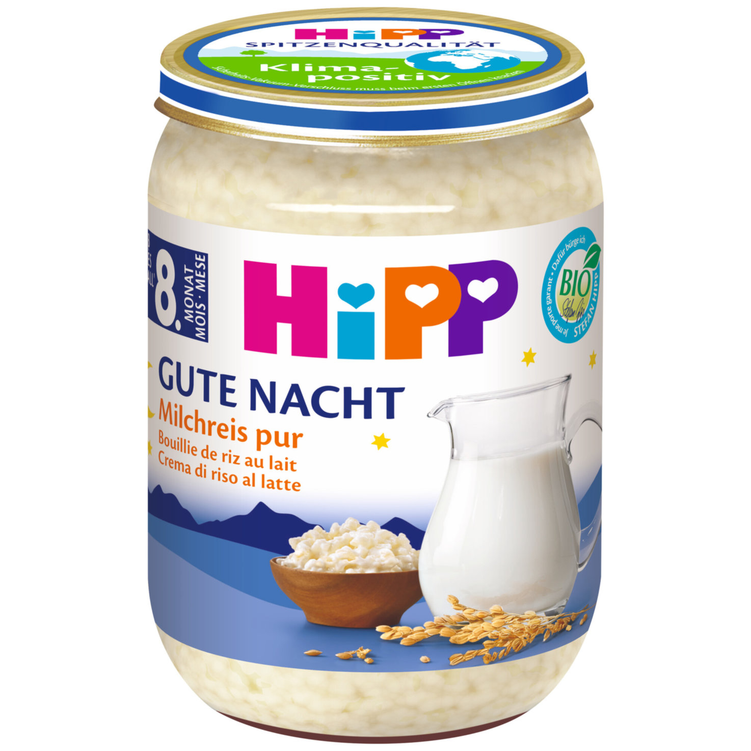 Hipp Bio Gute Nacht Brei Milchreis pur 8+ Monate