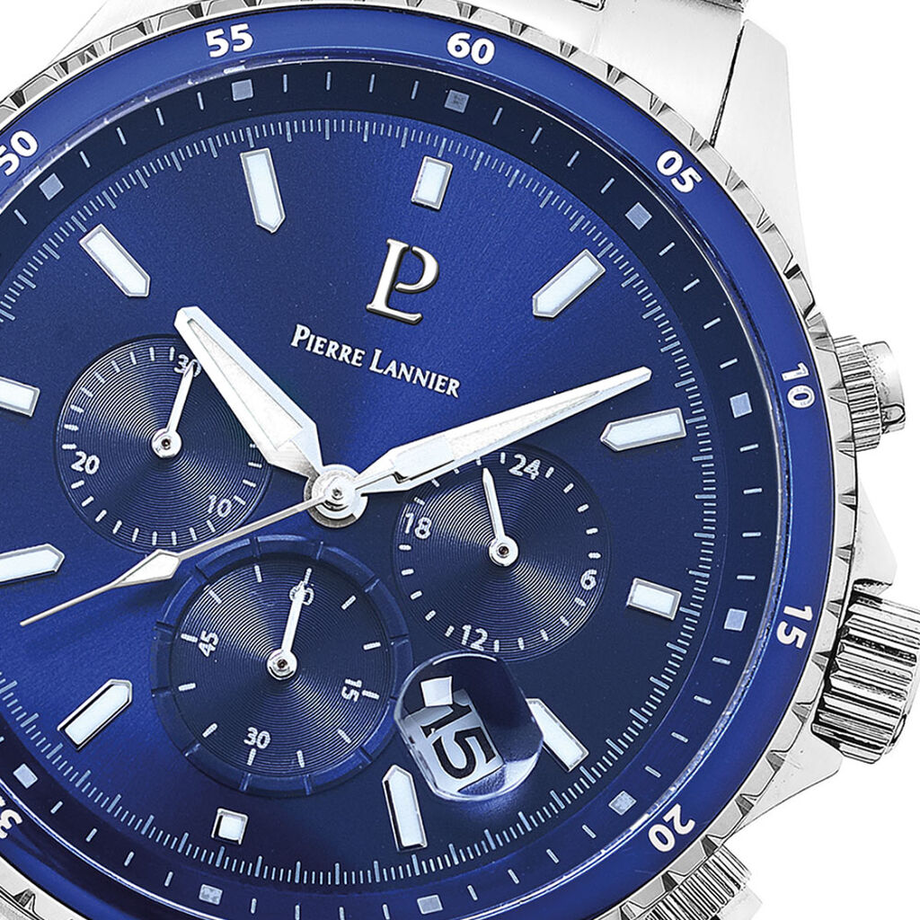 Montre Pierre Lannier Cronos Bleu
