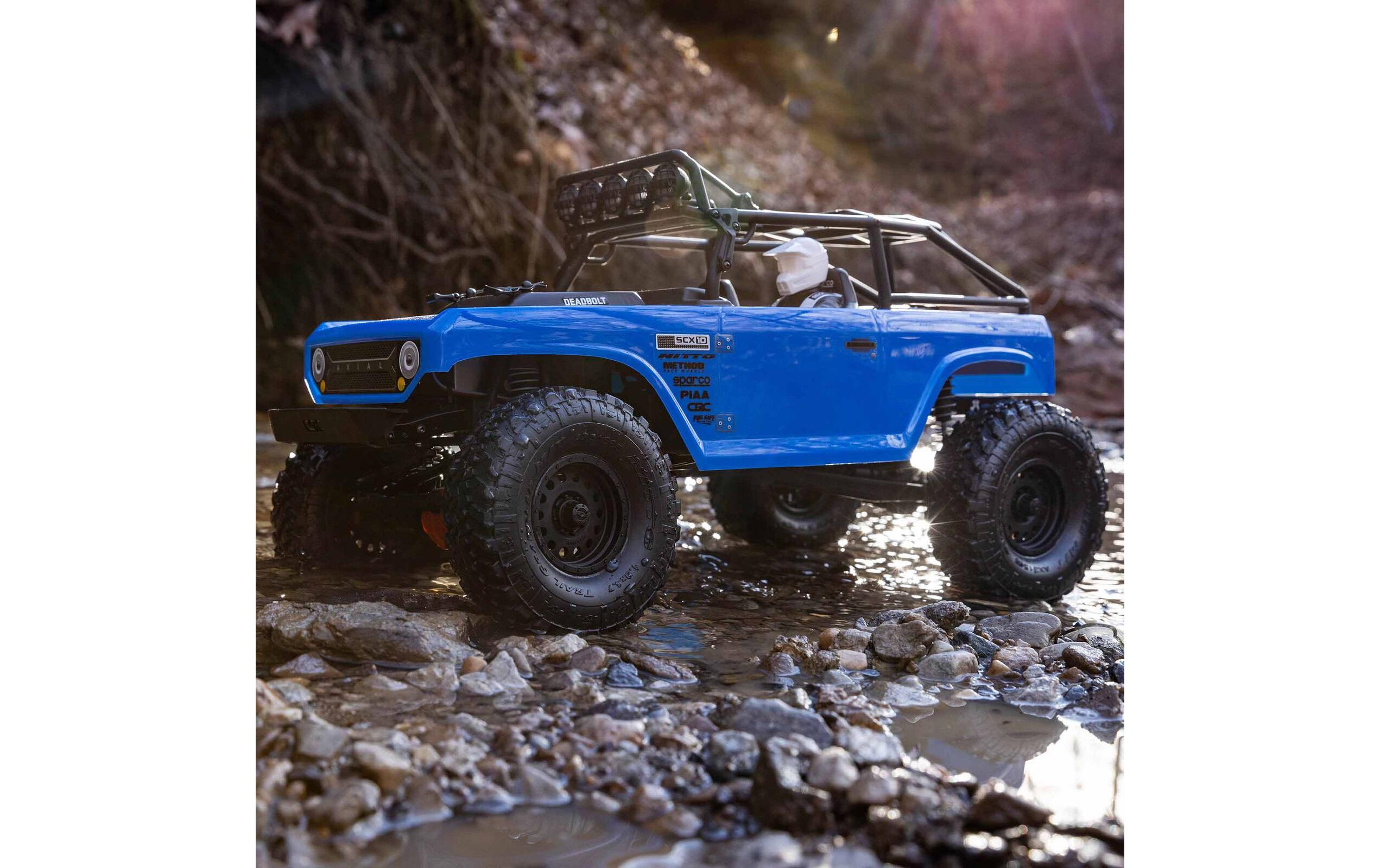 Scale Crawler SCX10 II Deadbolt, Blau ARTR, 1:10<br>Rock Crawler auf bewährtem SCX10 II Chassis mit Spektrum Technik