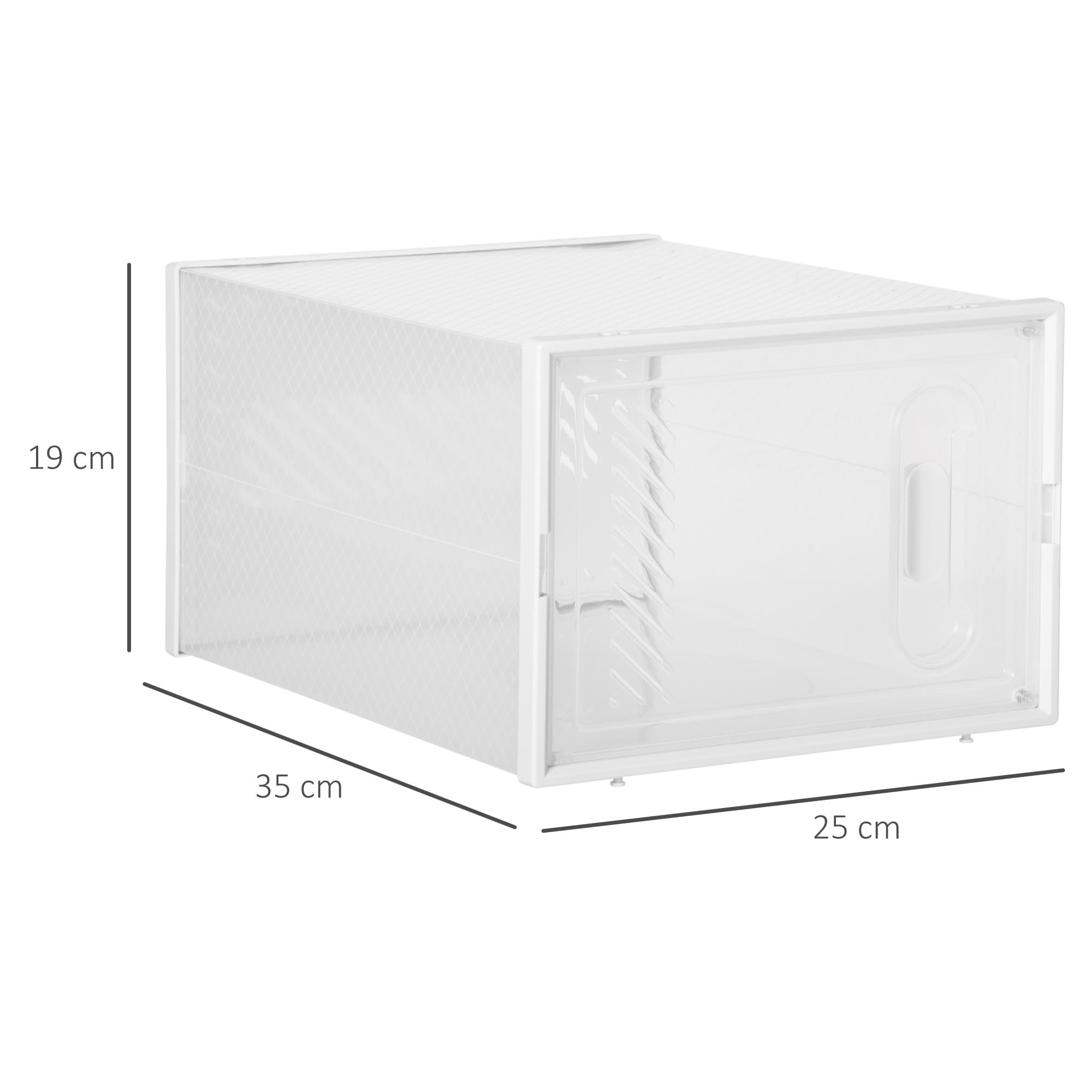 HOMCOM Aufbewahrungsschrank mti Lüftungsöffnungen transparent 25L x 35B x 19H cm