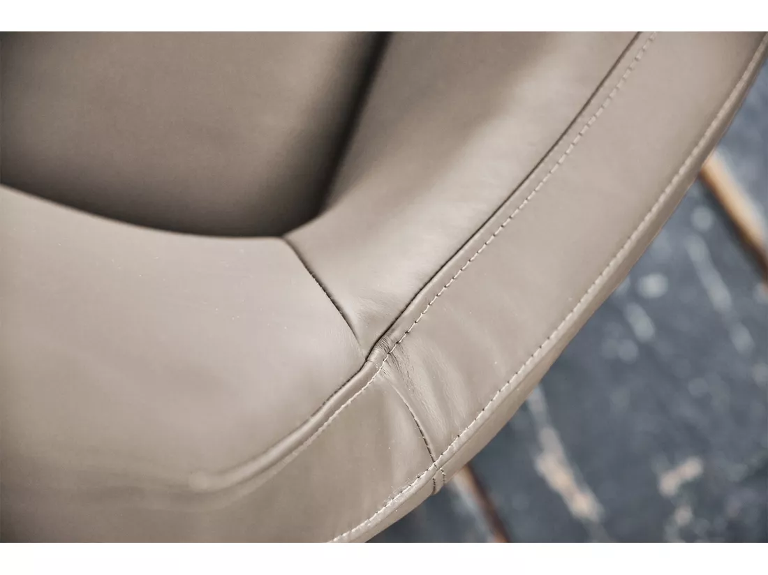 Fauteuil - gris clair cuir - CAVAL