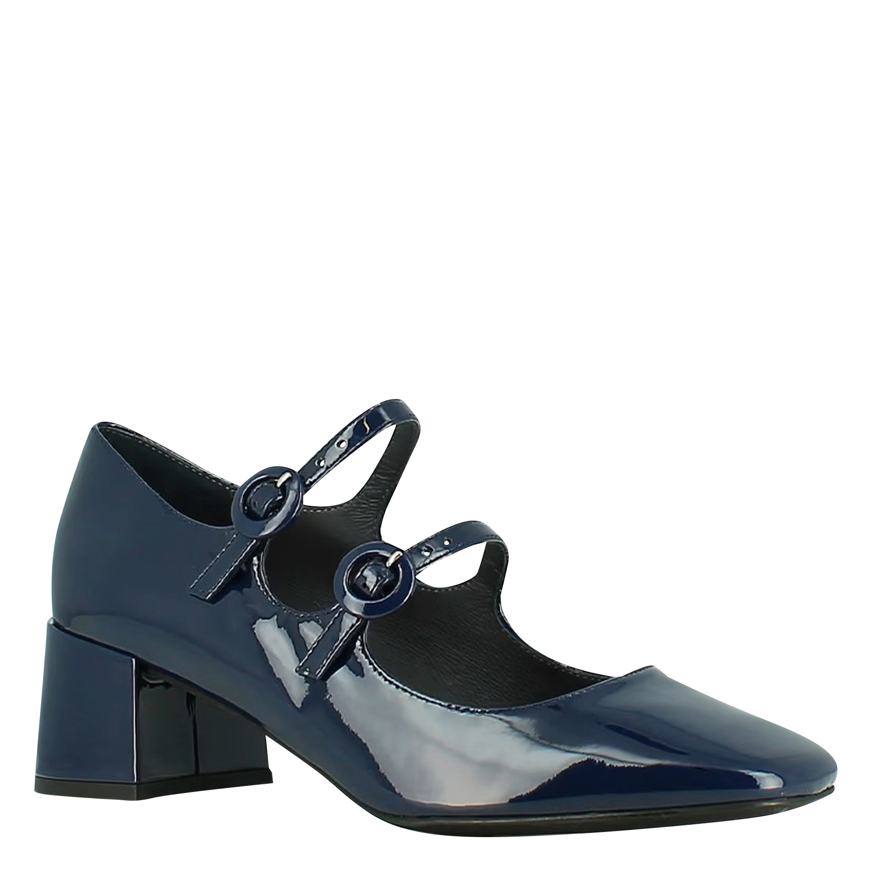 DELOU - Babies en cuir glacé | Bleu
