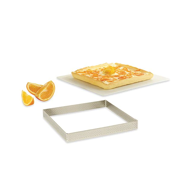Cercle à tarte perforé carré 17,5 cm De Buyer