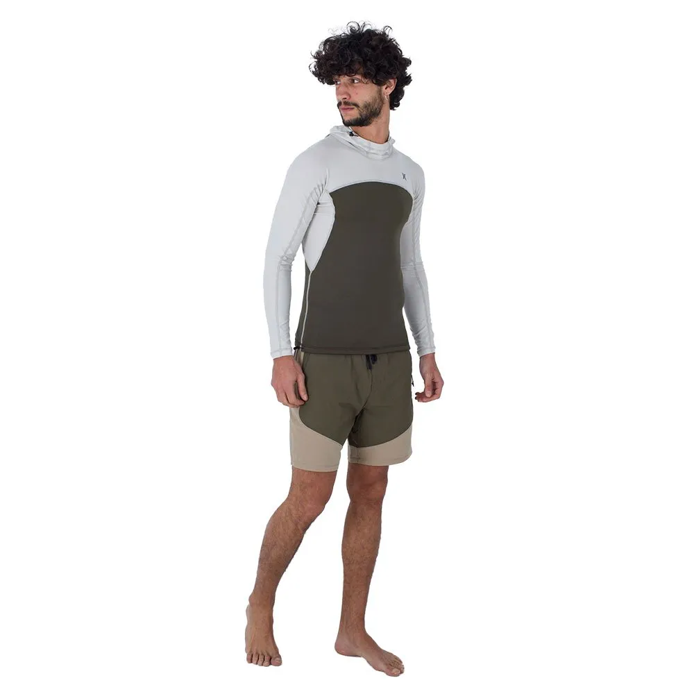 Hurley Coast Guard Hooded langärmliges Surf-T-Shirt