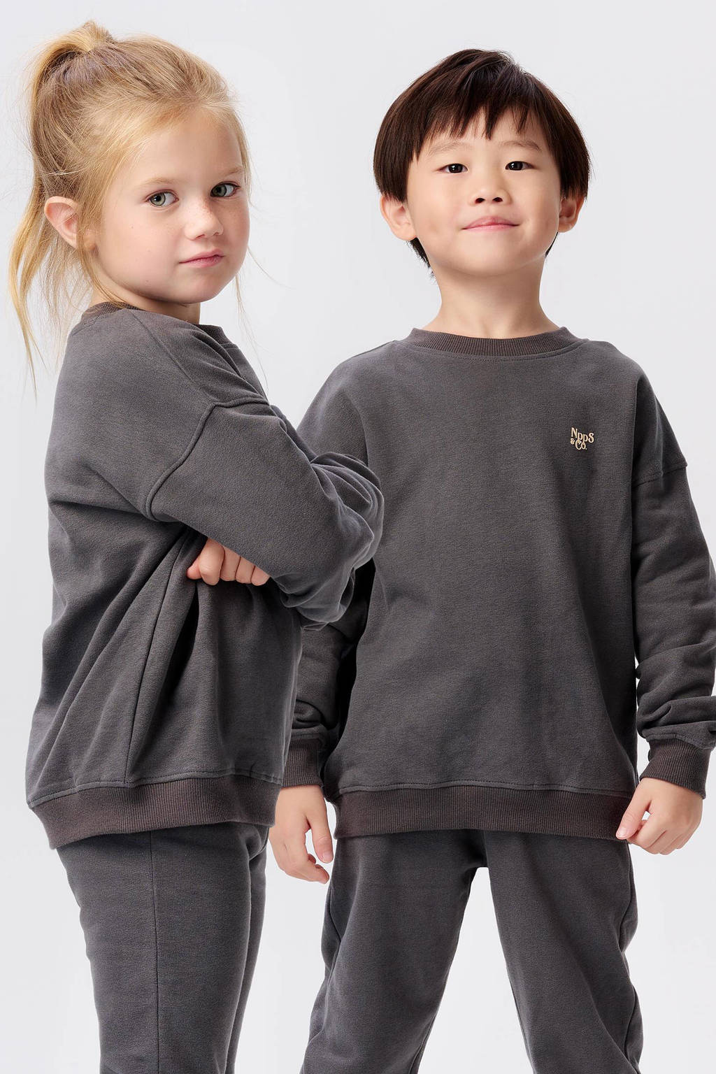 Noppies sweater Nancun van katoen grijs