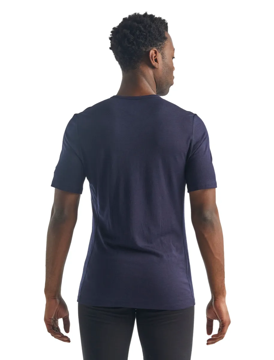 Icebreaker Men's 200 Oasis Short Sleeve Crewe Midnight Navy