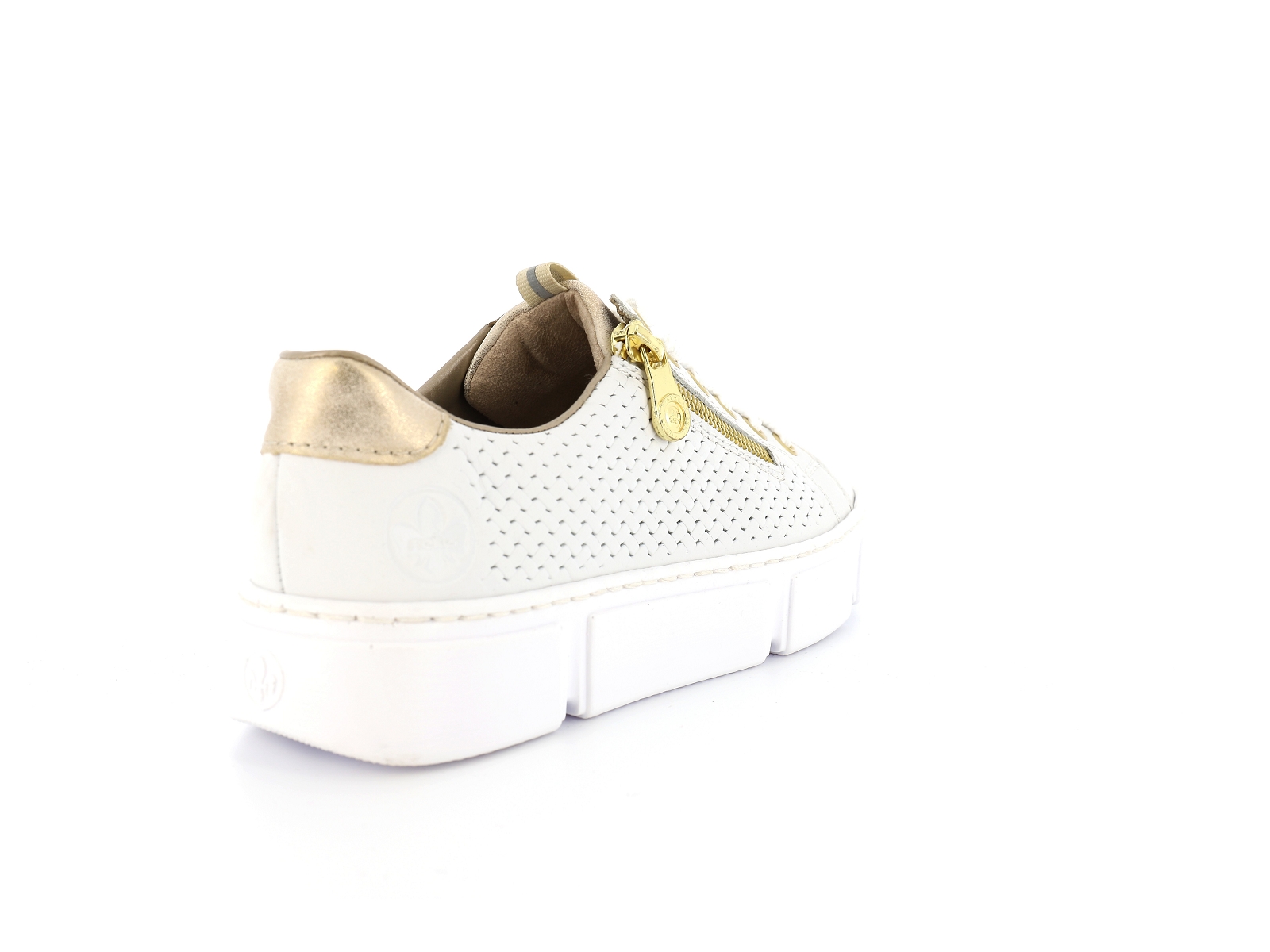 Rieker-N5932 Cuir Blanc