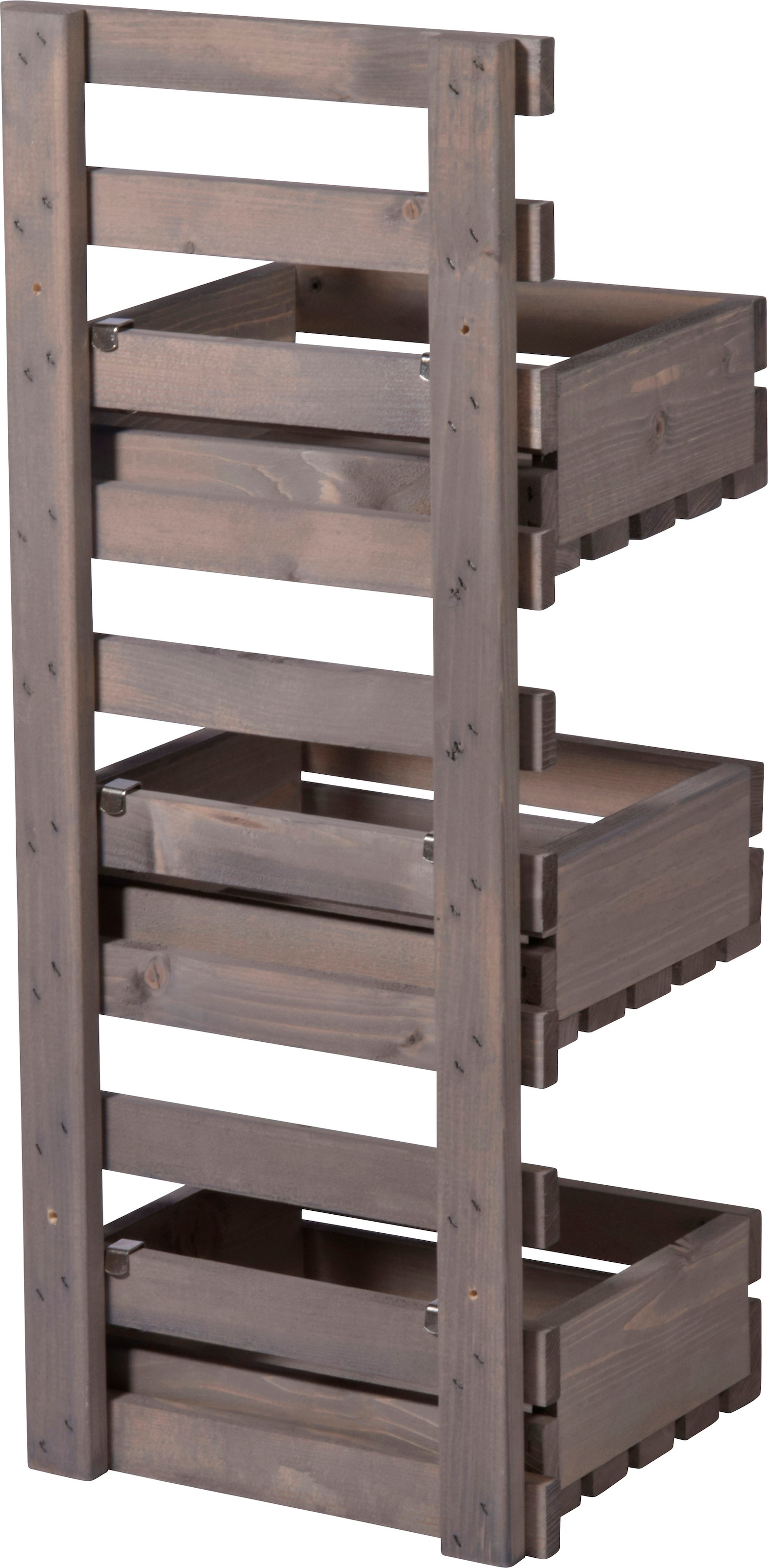 dobar Wandregal flexibles 3-stufiges Wandregal, grau