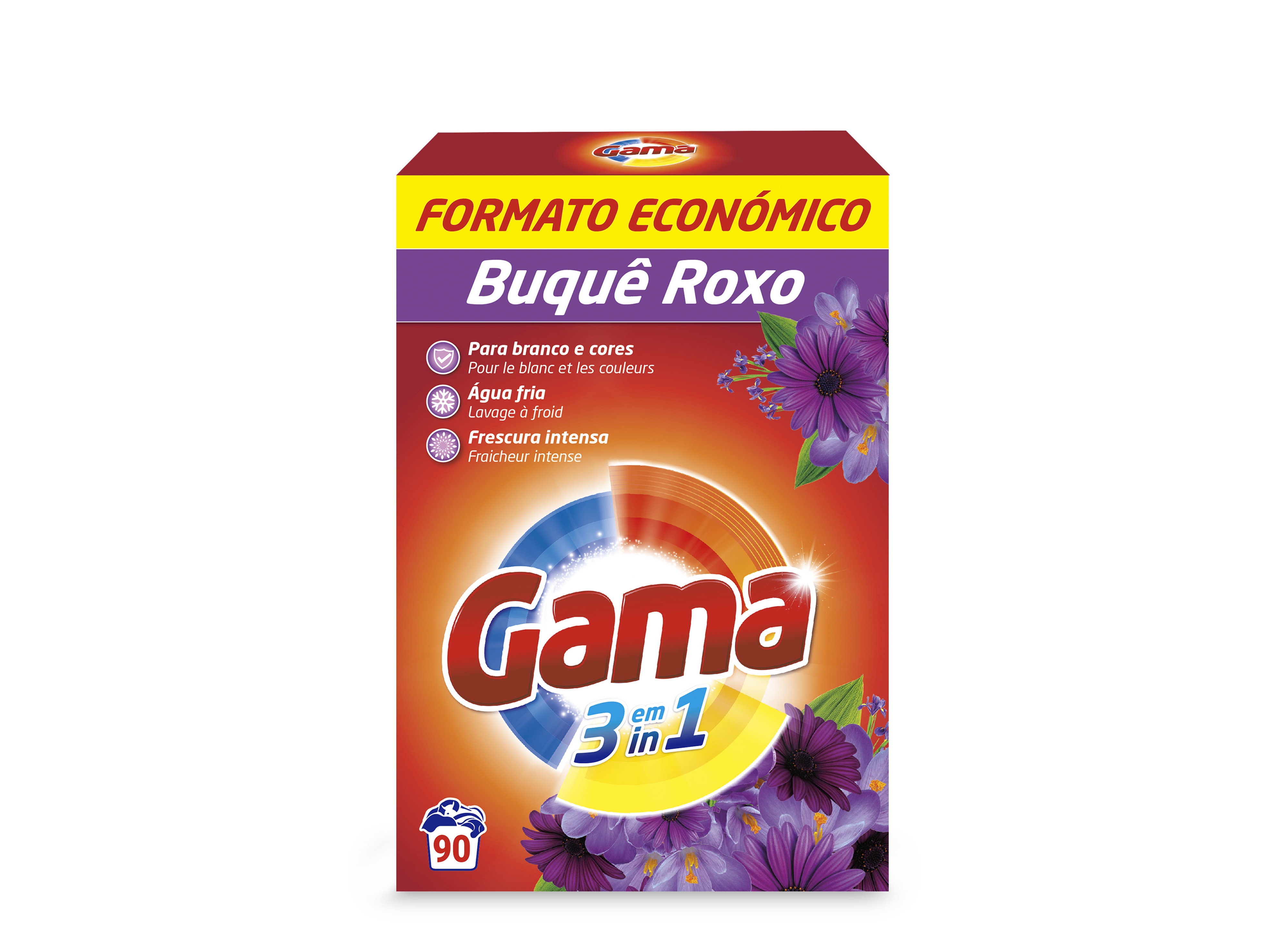 DETERGENTE ROUPA MÁQUINA GAMA PÓ BUQUÉ ROXO 90D