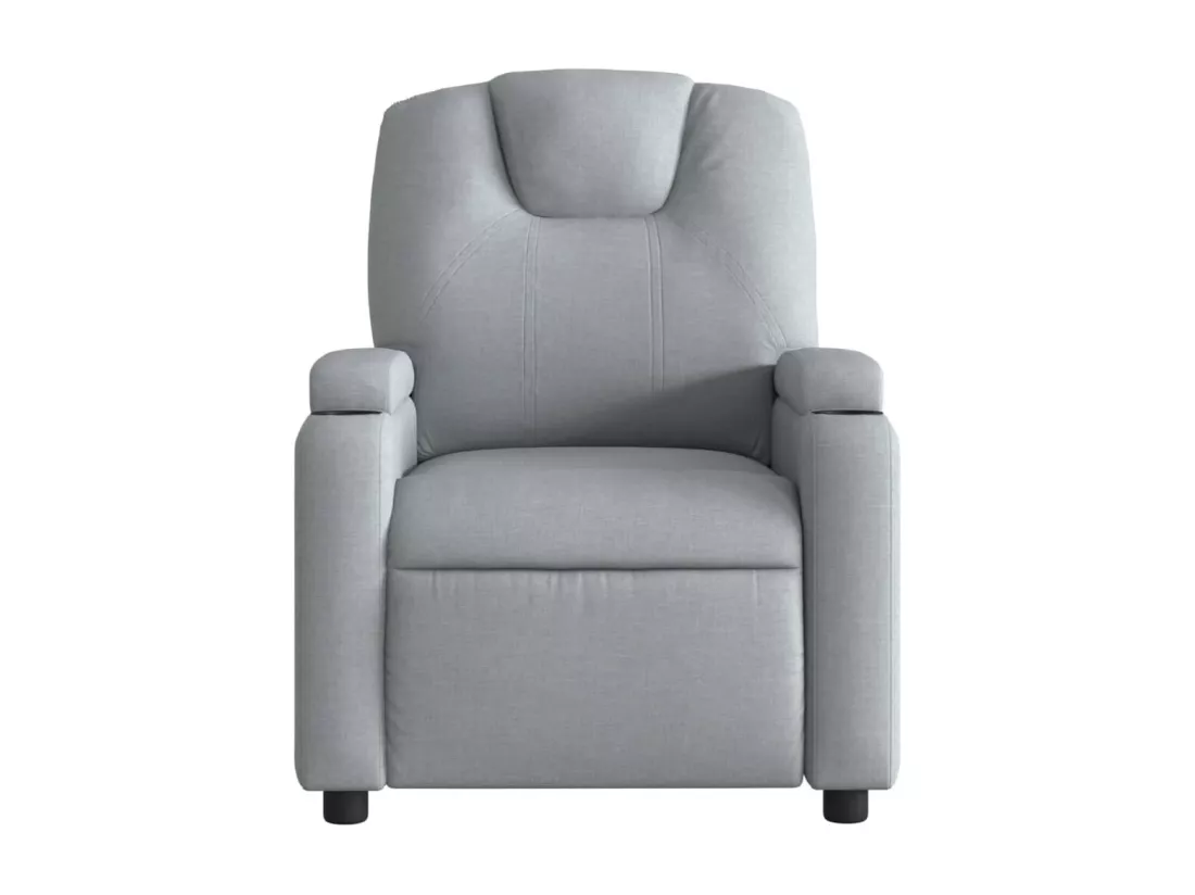 Fauteuil inclinable électrique Gris clair Tissu
