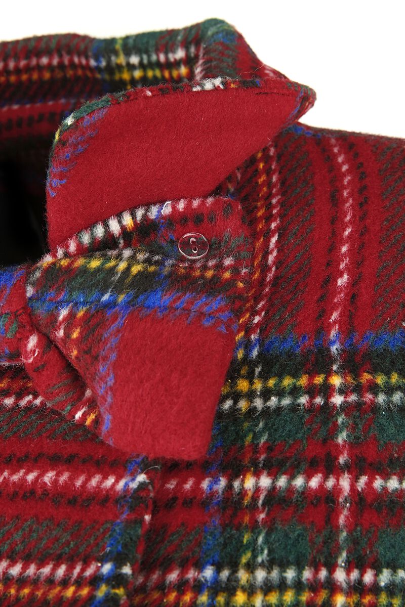 Manteau Tartan Nœud Amovible Margaret | Voodoo Vixen Manteaux