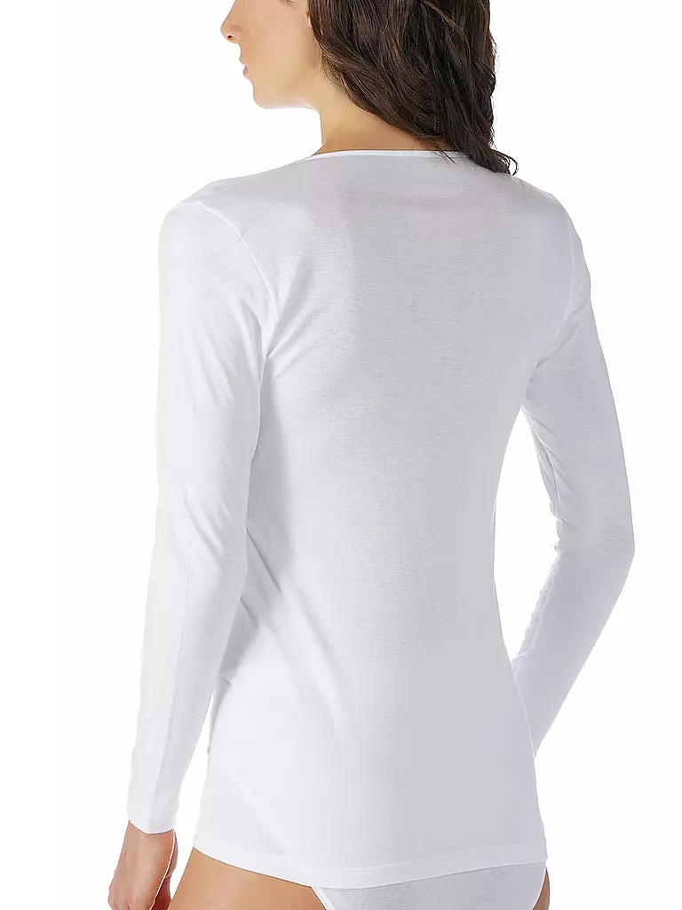 MEY Langarmshirt NOBLESSE weiss weiss