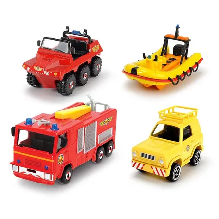 Dickie Toys Feuerwehrmann Sam 4 Pack, sortiert