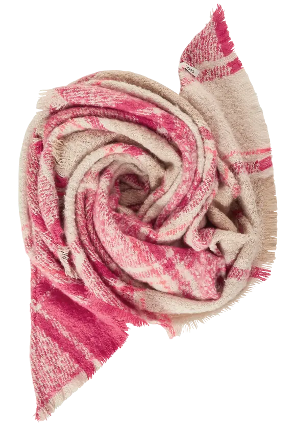 Bouclé Dreieckstuch - cosy coral