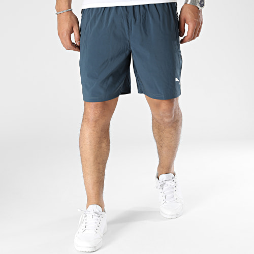 Short Jogging A Bandes Puma Fit 523191 Bleu Marine