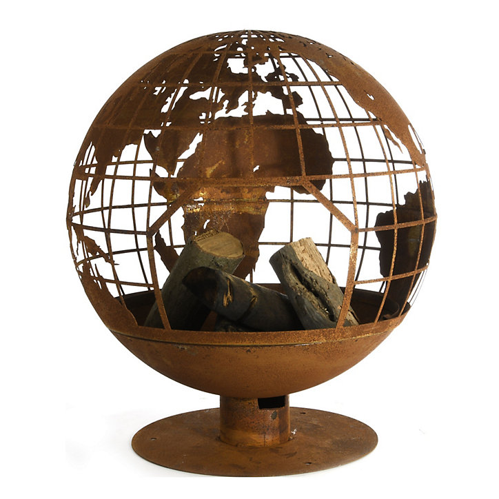 Brasero d'extérieur forme planète ø57,5 x 66 cm