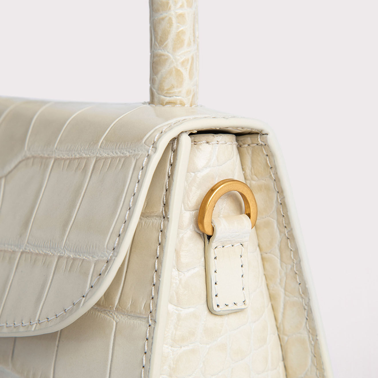 By Far Sac à main en Cuir Mini crème -  11.5x17x7.5 cm