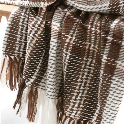 Plaid tissé jacquard carreaux
