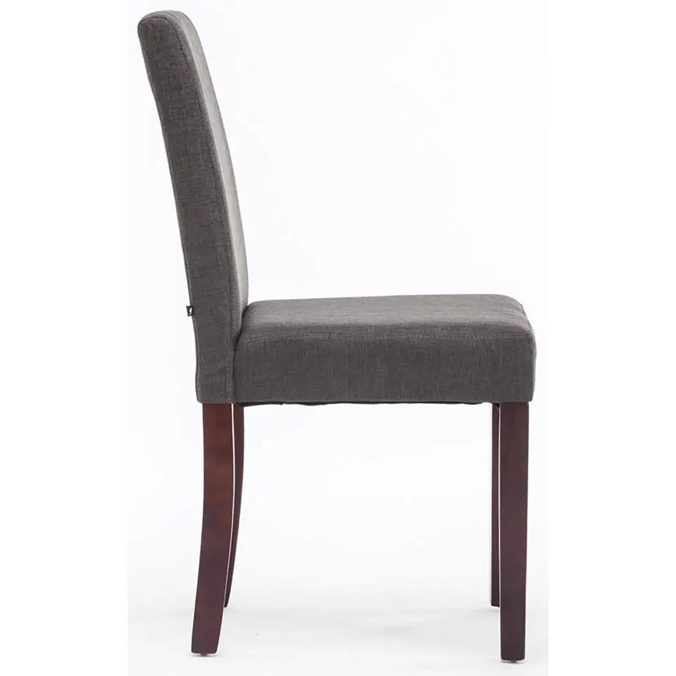 CLP Eetkamerstoel Ina cappuccino Frame - Stof - donkergrijs