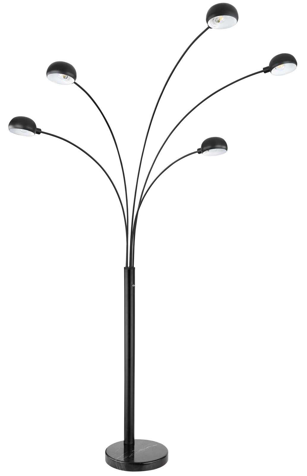 SEYMOUR Stehlampe schwarz 58228NB, B/H/T: 130 x 200 x 120 cm, Metall, Stein