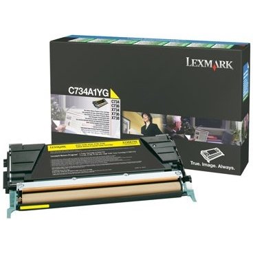 Lexmark C734A1YG Cartouche de toner 1 pièce(s) Original Jaune