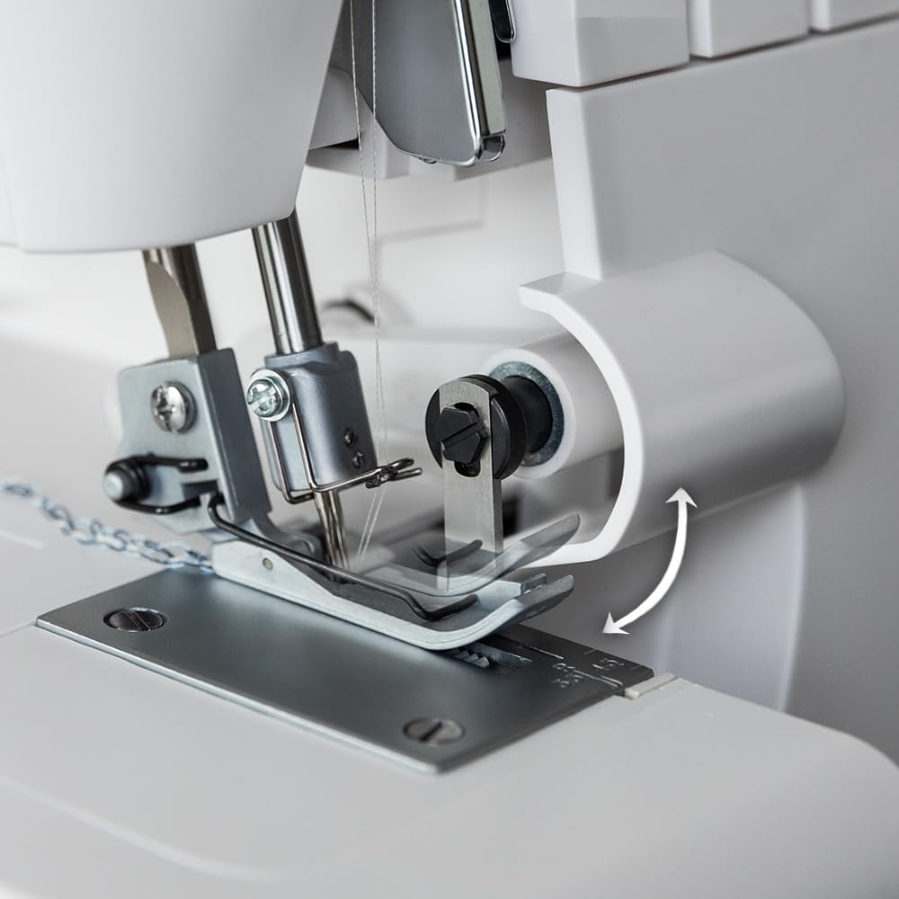 Cecotec Machine à Coudre Bellecouture Overlock, Vitesse 1100 tr/min, Pression du Pied-De-Biche Réglable, Entraînement Différentiel, Fonctions de Point