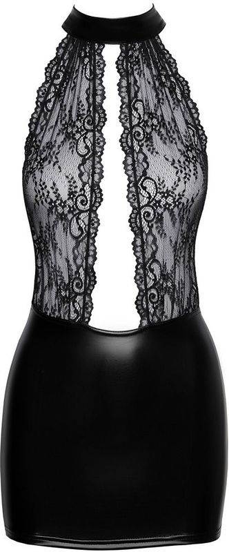 Noir Handmade Kort Getailleerd Jurkje - Zwart
