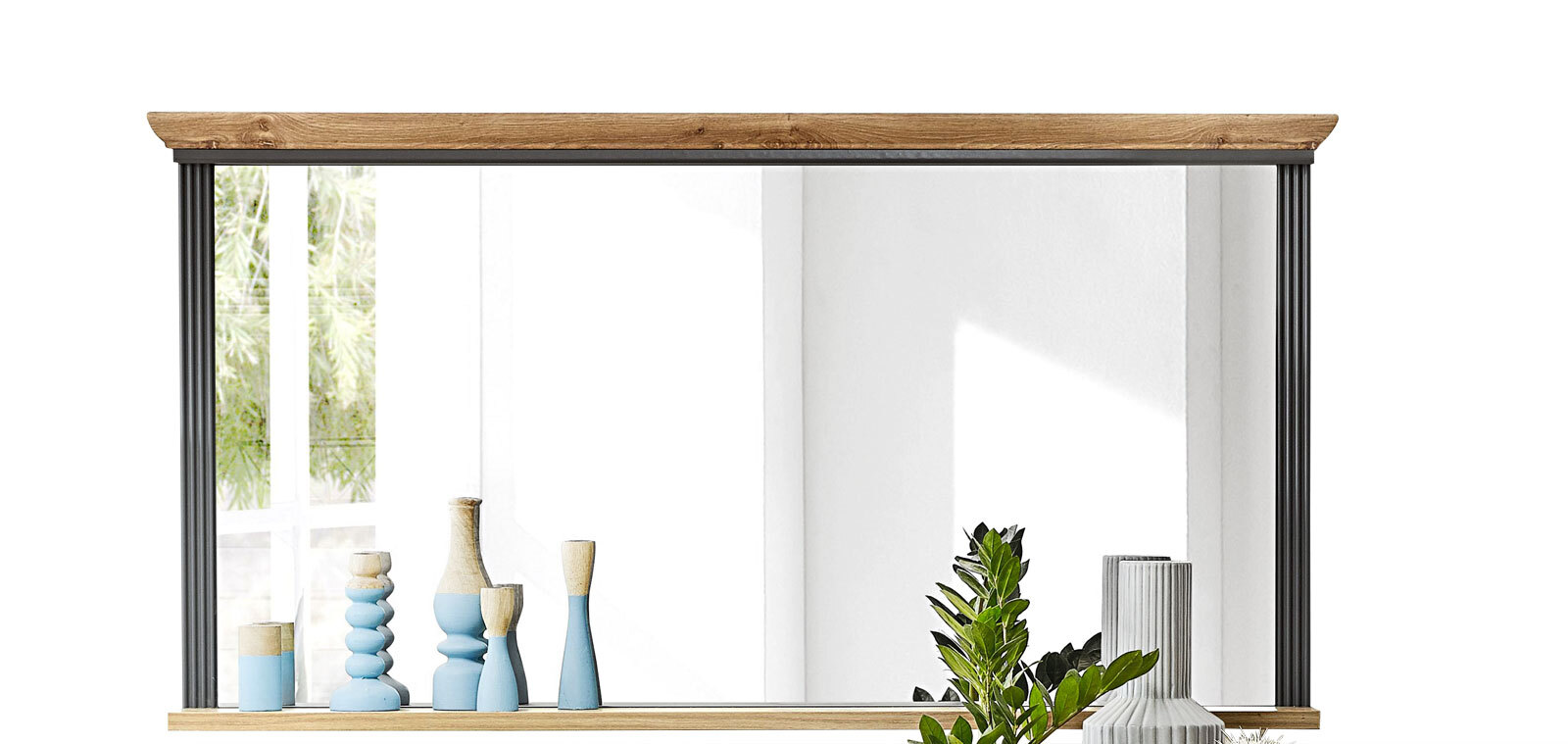 Wandspiegel Jasmin Graphit/Artisan Eiche-Optik 142 x 74 cm