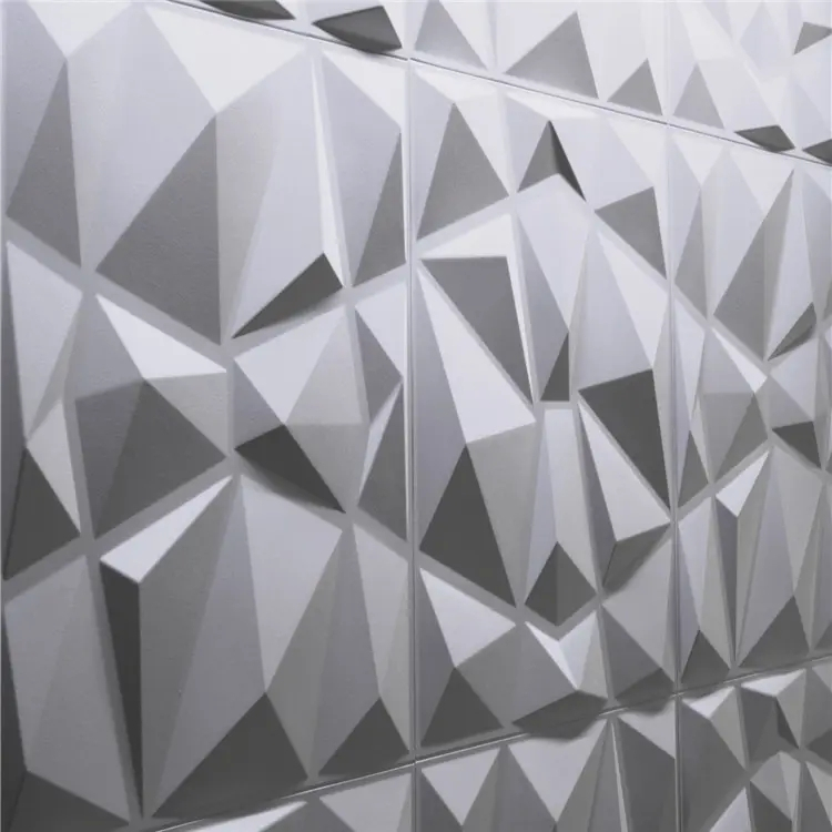(30x30cm) 3D Wand Geometrie Panel Home Deko Wandverkleidung - Weiss