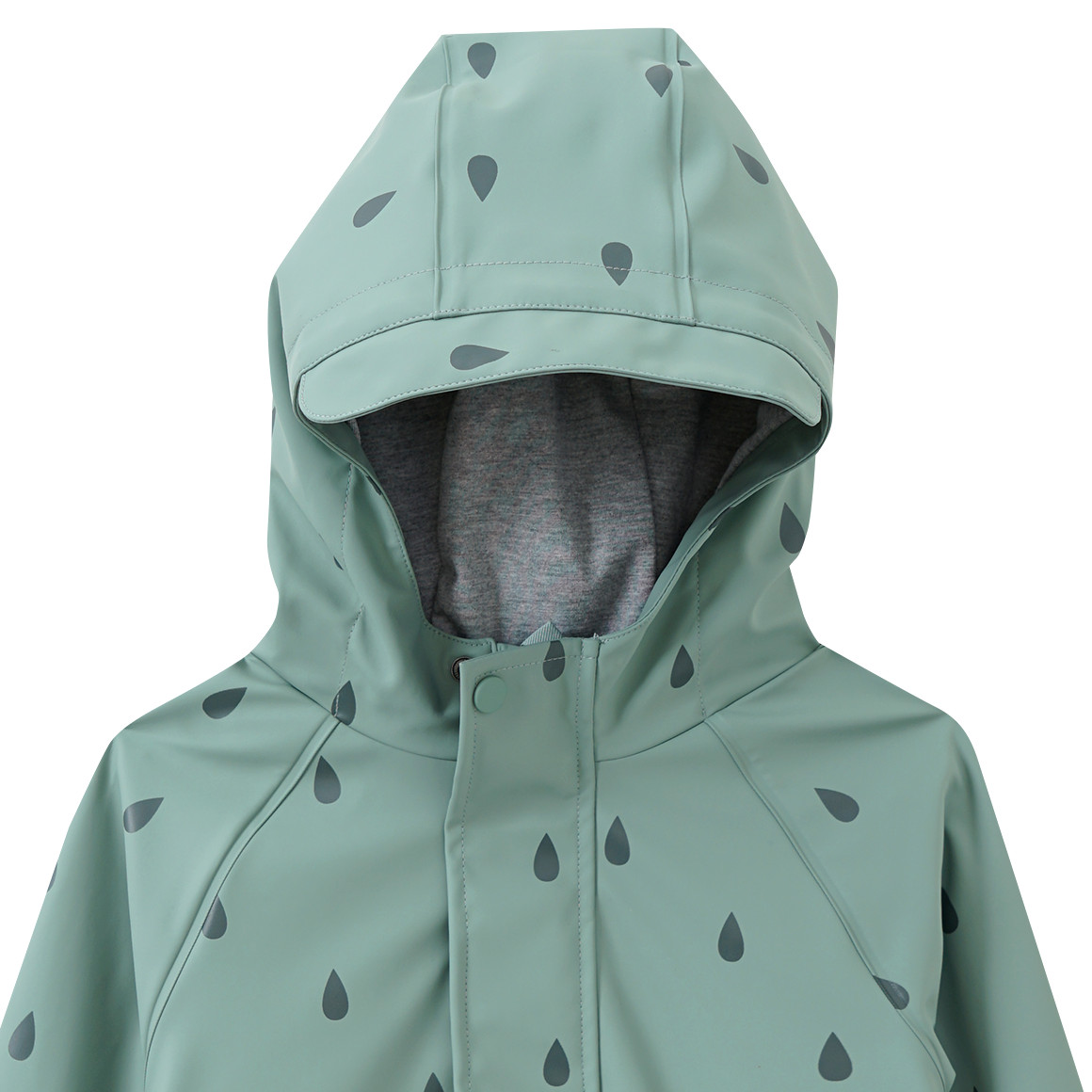 Topolino Kinder Regenjacke mit Regentropfen-Muster salbei