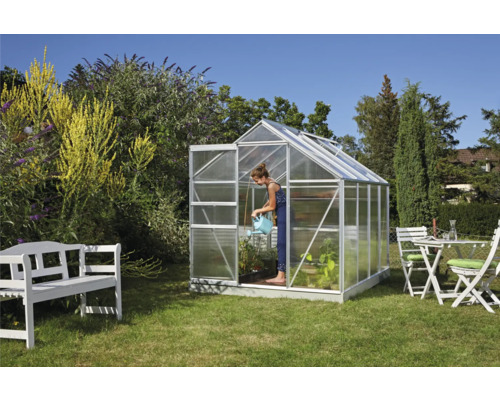 Vitavia Comet 5000 kas, dubbelwandige polycarbonaat panelen, 4 mm dik, 195 x 257 cm, aluminium