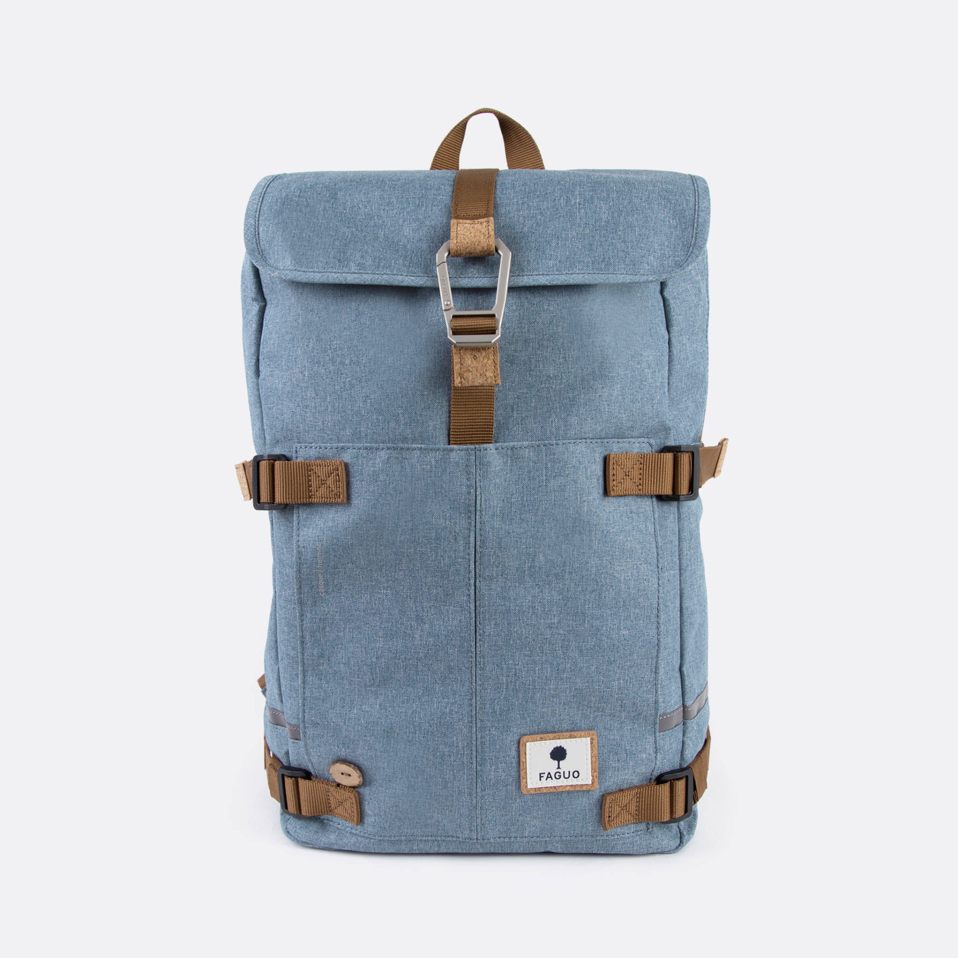 Sac à dos bleu vegan polyester recyclé - modèle commuter