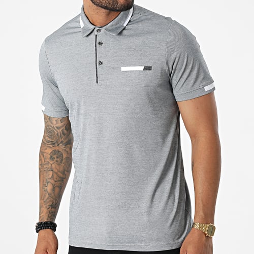 Polo Manches Courtes 572 Gris Chiné