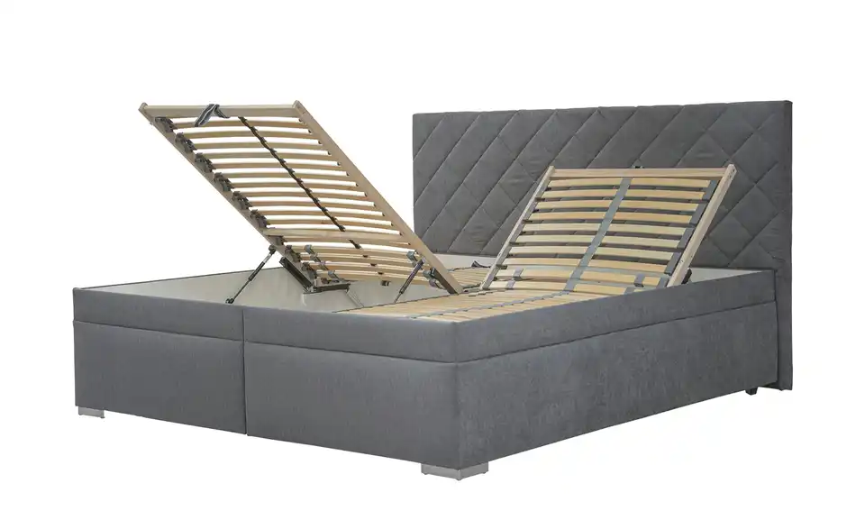 Polsterbett Klara 160 cm Grau