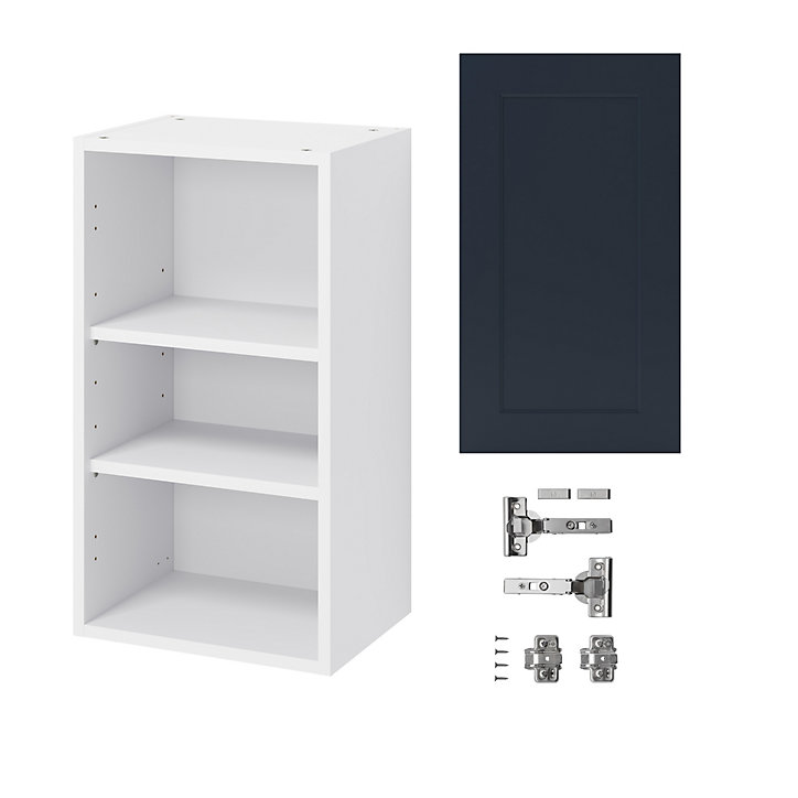Meuble haut de cuisine avec 1 porte GoodHome Artemisia bleu L. 40 x H. 72 cm