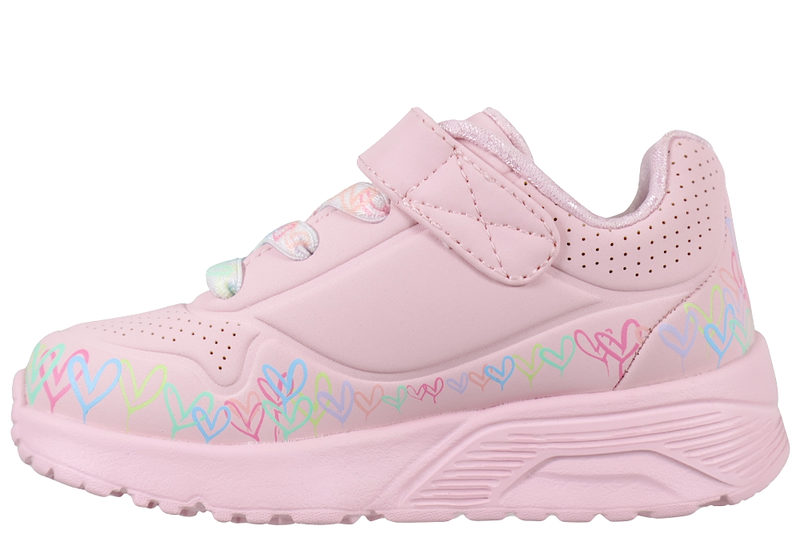 SKECHERS UNO LITE HEART CRAZE PINK SNEAKER