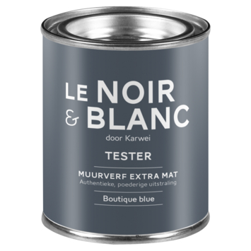 Le Noir & Blanc muurverf tester extra mat boutique blue 100 ml