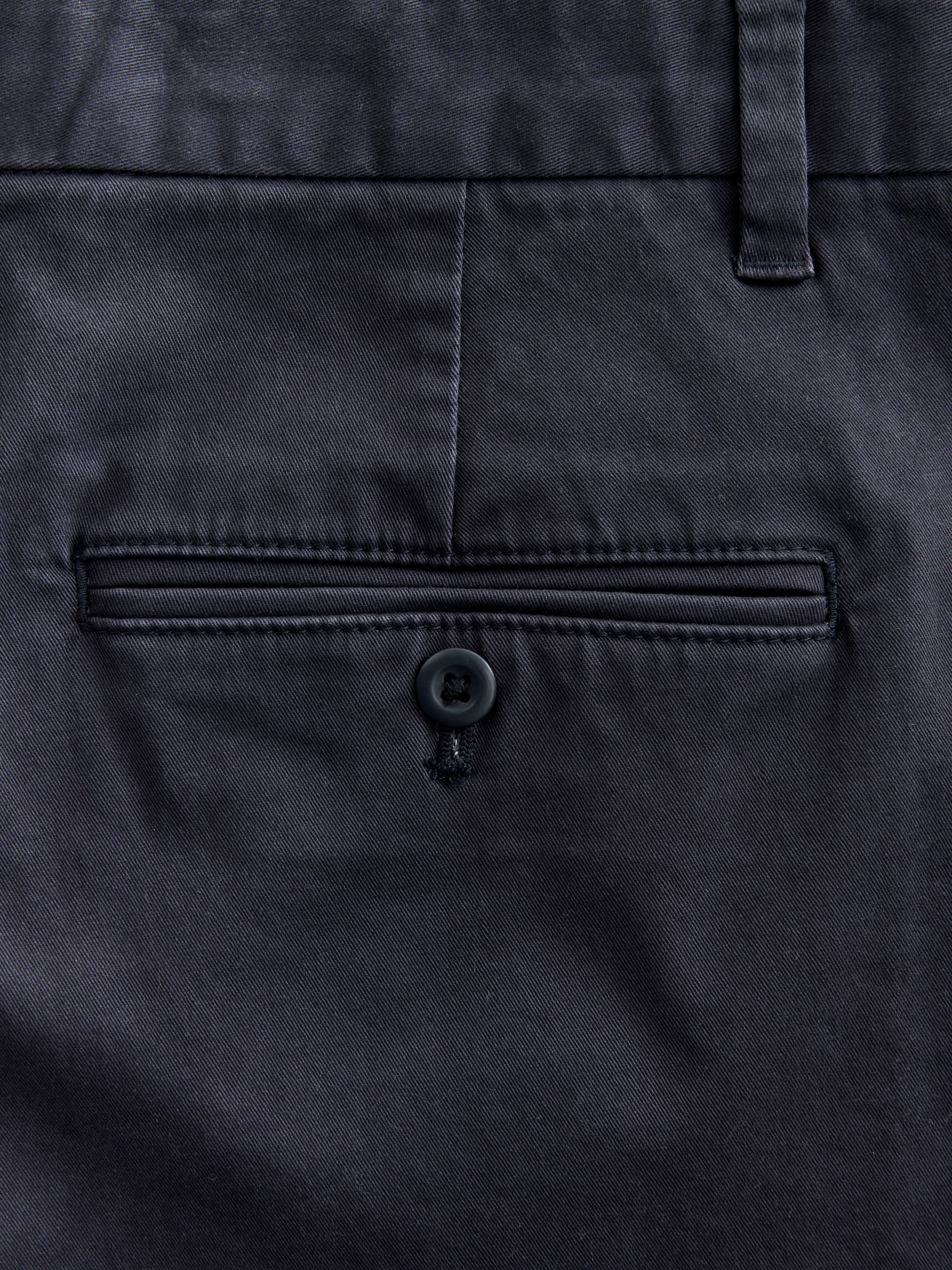 Blauw - Single Pleated Stretch Chinos Trousers