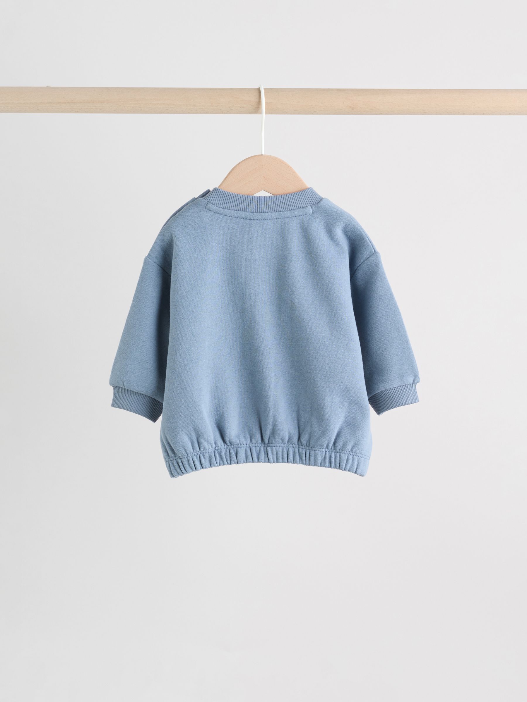 Blauw met dinosaurus - Set met baby-sweatshirt en legging (0mnd-3jr)
