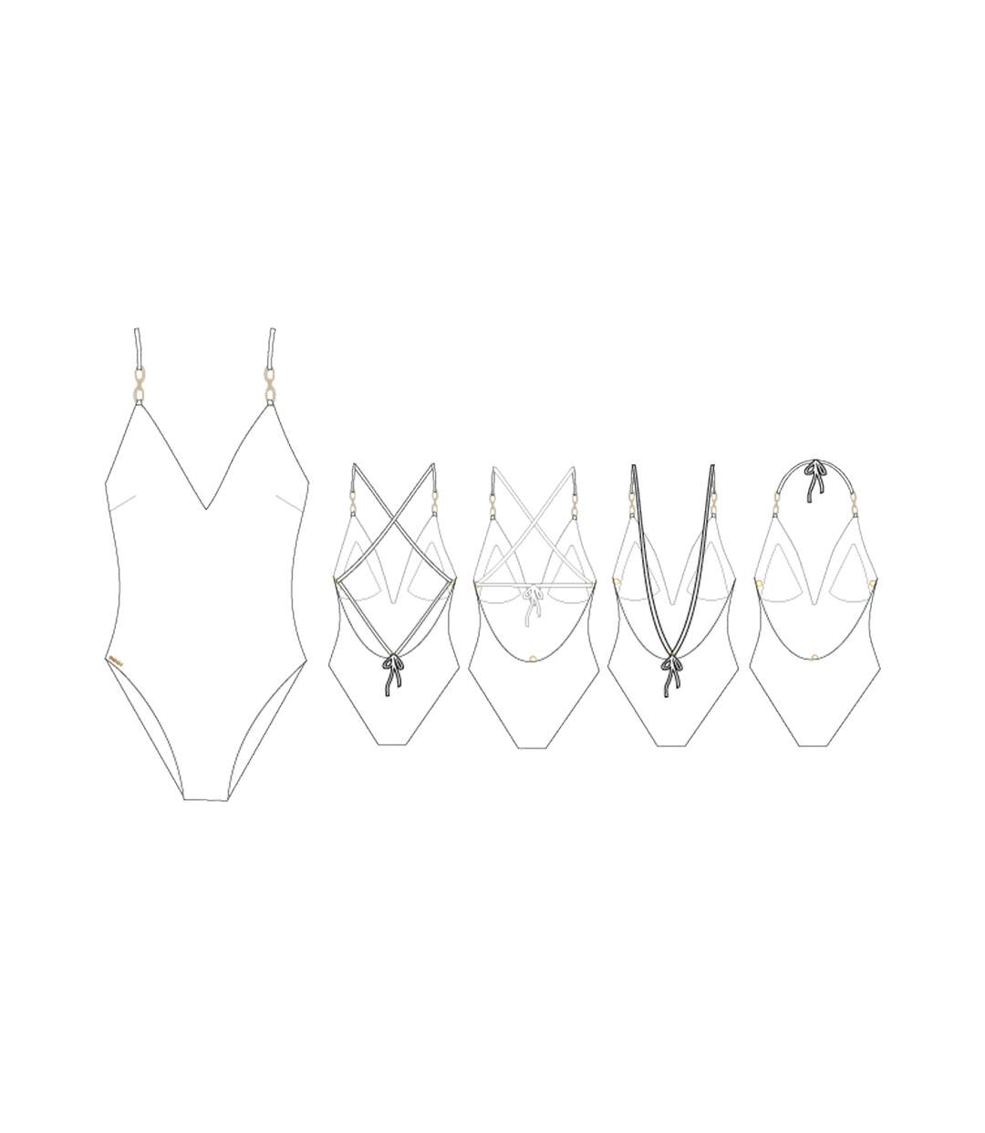 Maillot de bain une pièce triangle préformé multipositions San Francisco Selmark Mare